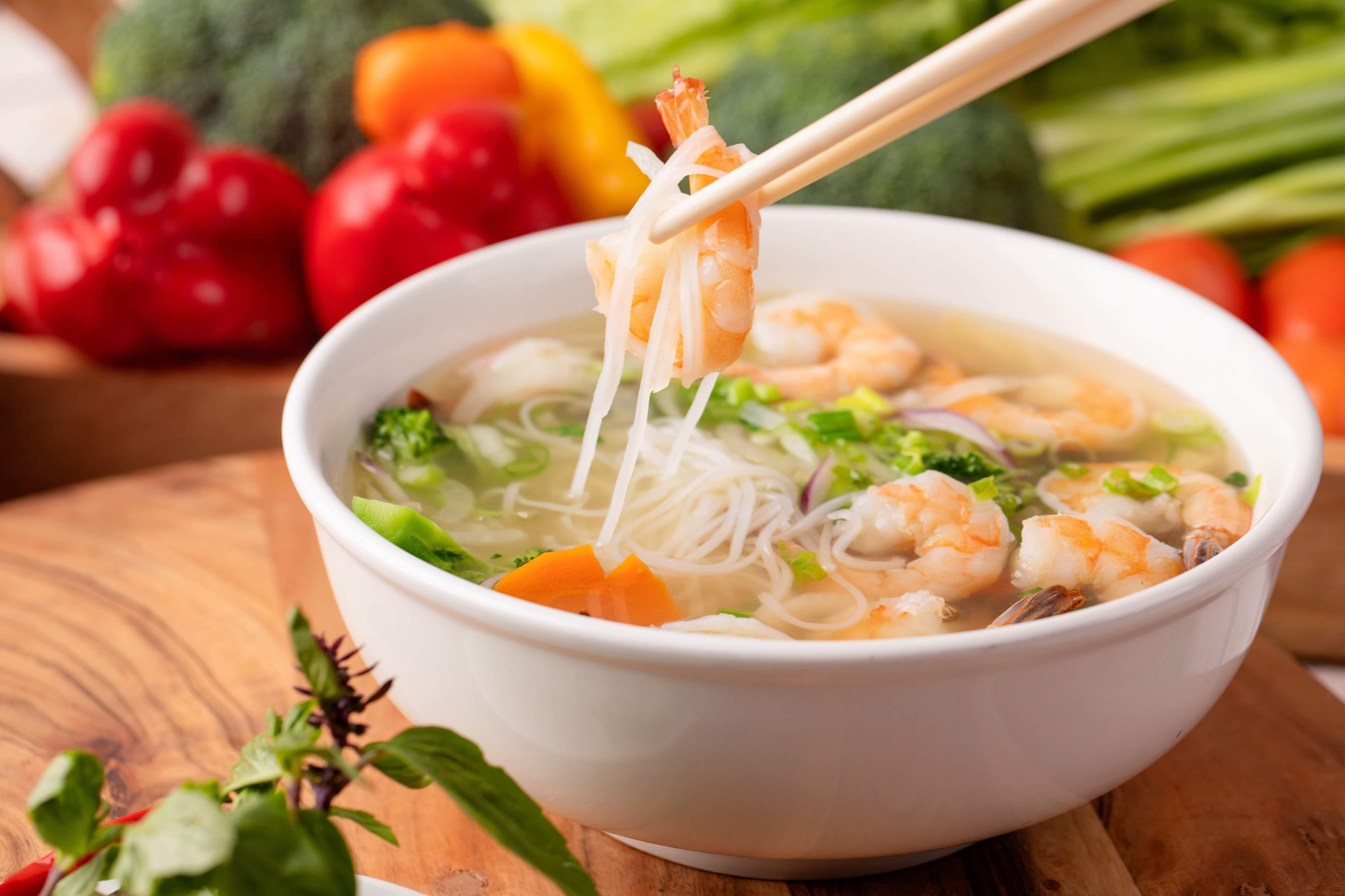 Order 12. Shrimp Noodle Soup food online from Pho M Restaurant store, Folsom on bringmethat.com
