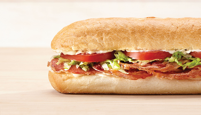 Order 6" Bacon, Lettuce & Tomato Sub (579cal) food online from Quickchek store, Point Pleasant Beach on bringmethat.com