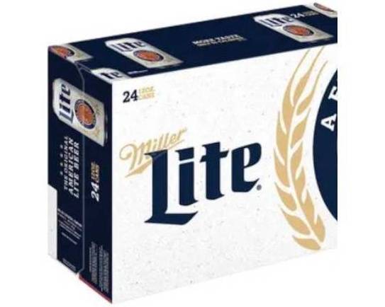 Order Miller Lite, 24pk-12oz can beer (4.2% ABV) food online from Cold Spring Liquor store, Liberty Hill on bringmethat.com