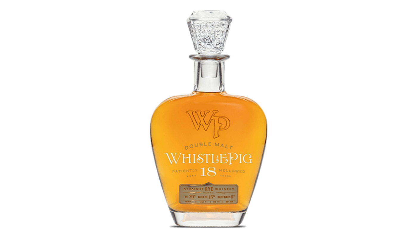 Order WhistlePig Double Malt Straight Rye Whiskey 18 Year 750mL food online from Golden Rule Liquor store, West Hollywood on bringmethat.com