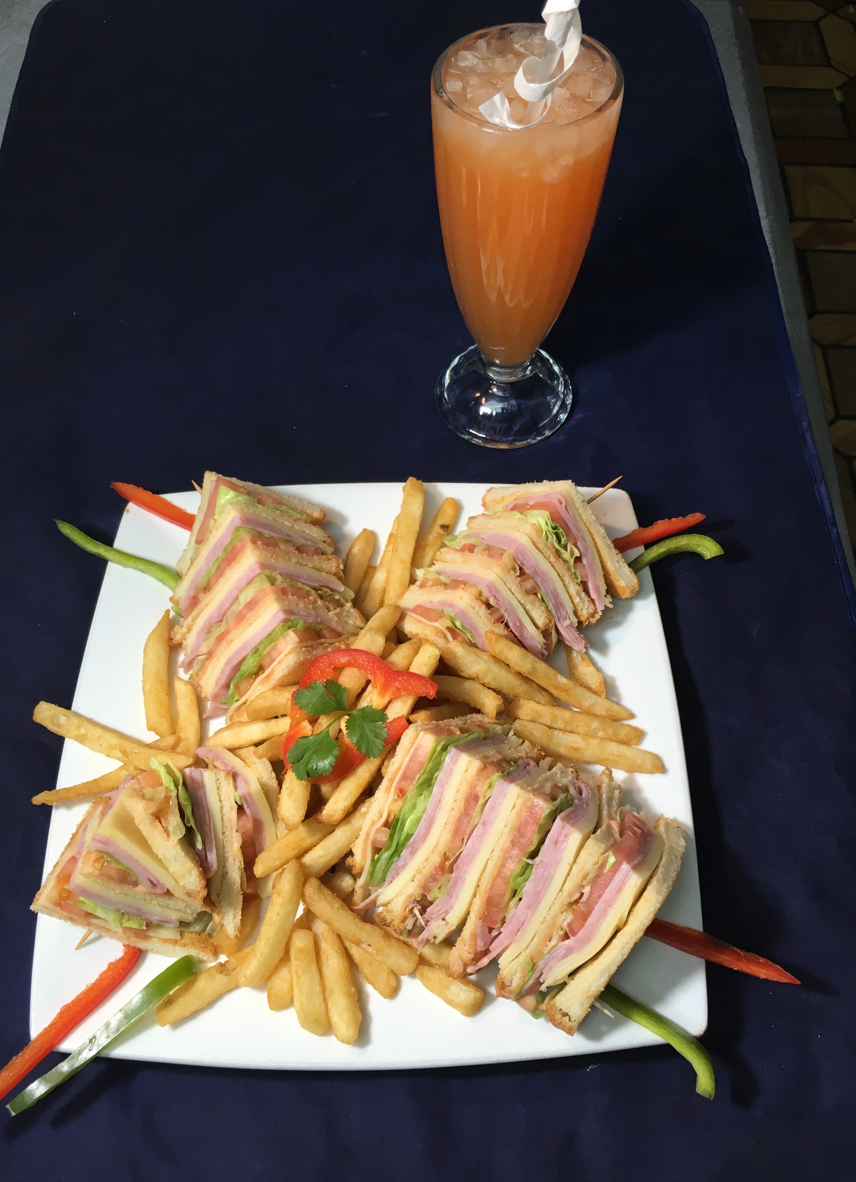 Order Club Sandwich Combo food online from El Sabor Tropical store, Paterson on bringmethat.com