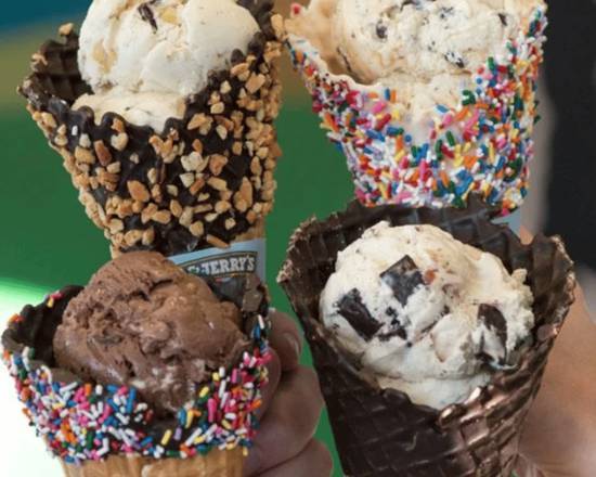 Order Chocolate Dipped Waffle Cone food online from Ben & Jerry store, Burbank on bringmethat.com