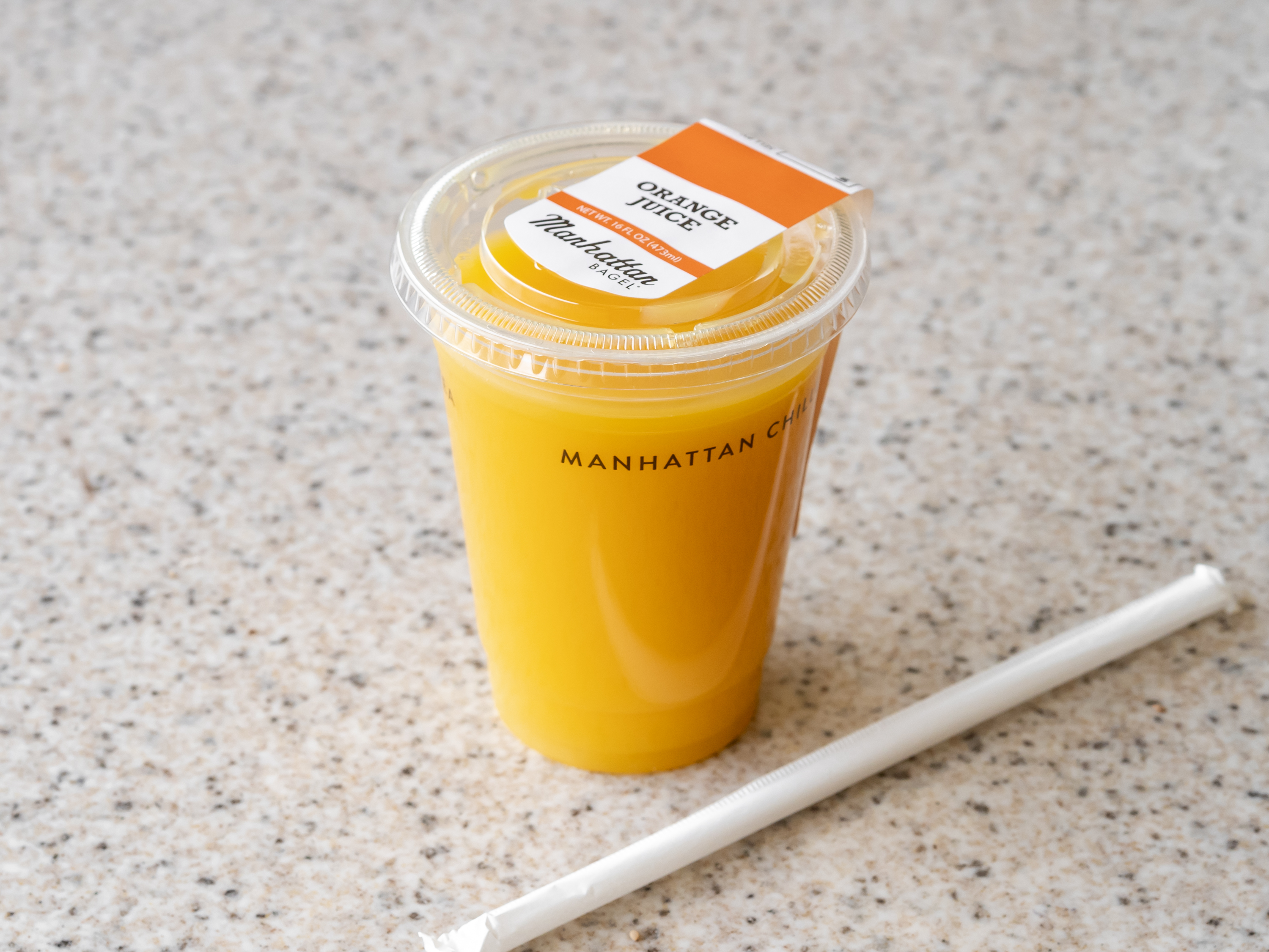 Order Fresh Squeezed Orange Juice food online from Manhattan Bagel store, Philadelphia on bringmethat.com