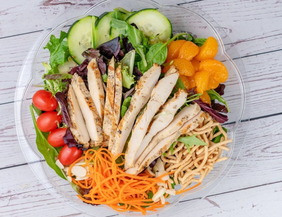 Order Asian Mandarin Chicken Salad food online from Bagel Buffet store, Lodi on bringmethat.com