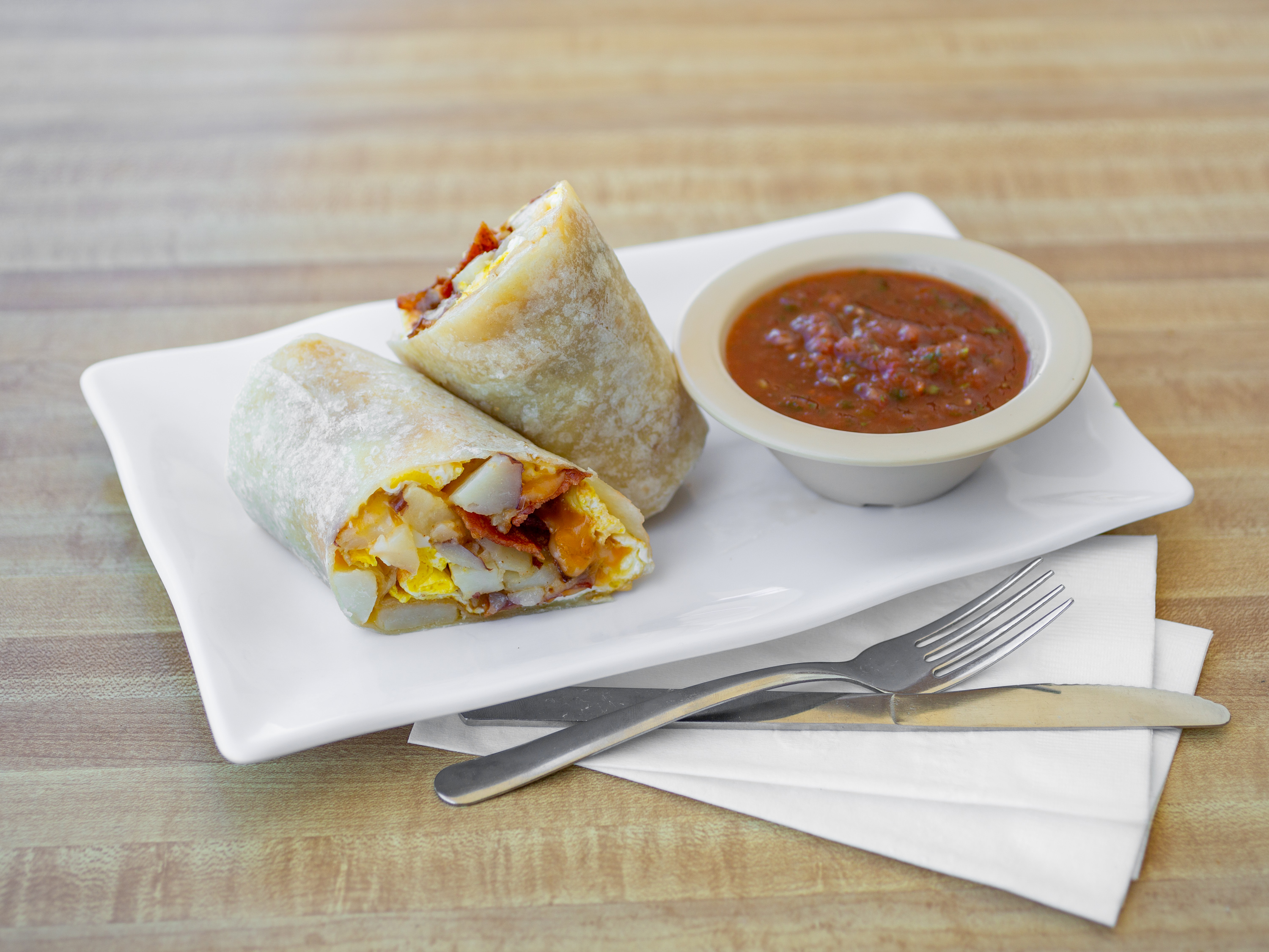 Order Breakfast Burrito food online from Mexican Riviera Restaurant store, Torrance on bringmethat.com