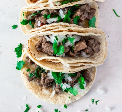 Order Three Steak Tacos food online from Janik's Cafe store, Chicago on bringmethat.com