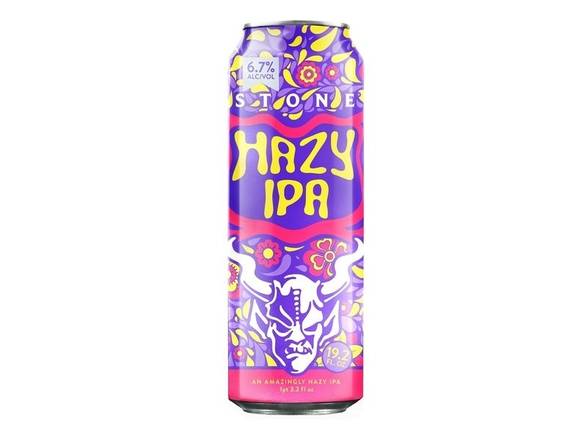 Order Stone Hazy IPA - 19.2oz Can food online from Southwest Liquor store, Thousand Oaks on bringmethat.com