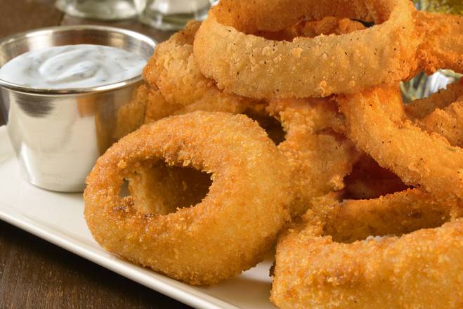 Order Mike's Onion Rings food online from Montana Mike's Steakhouse store, Bartlesville on bringmethat.com