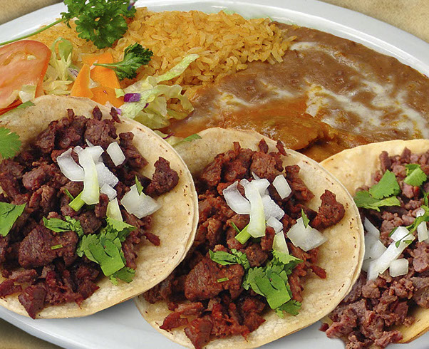 Order Tacos de Carne Asada food online from El Loro Mexican Grill store, Bloomington on bringmethat.com