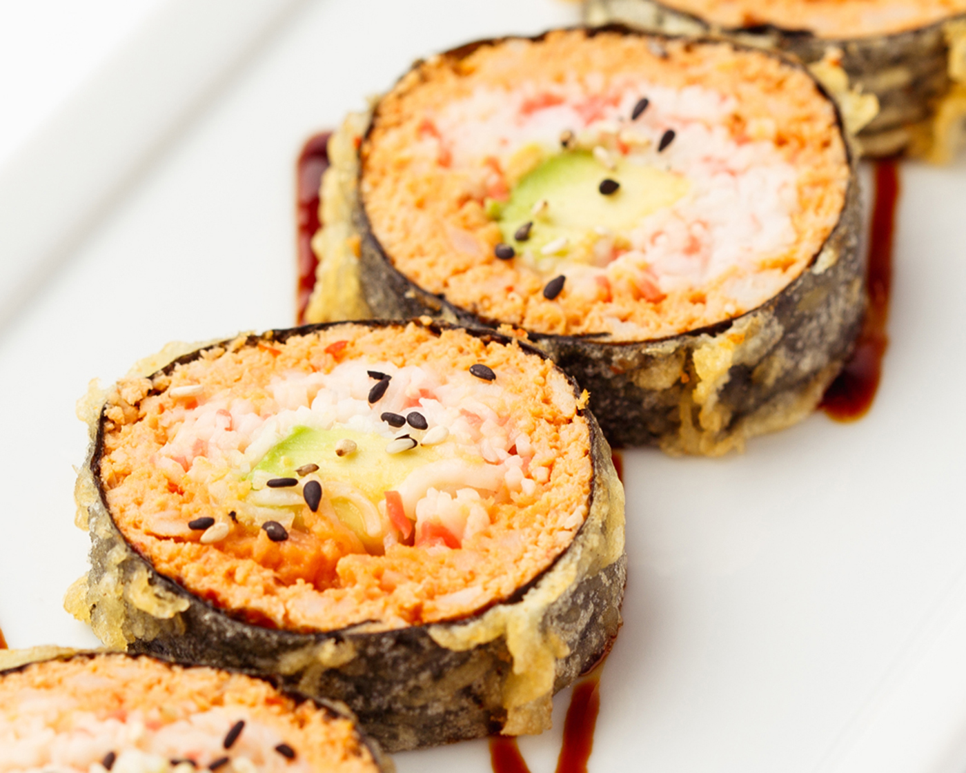 Order Spicy Tuna Crunch Roll food online from Kabuki - Oxnard store, Oxnard on bringmethat.com