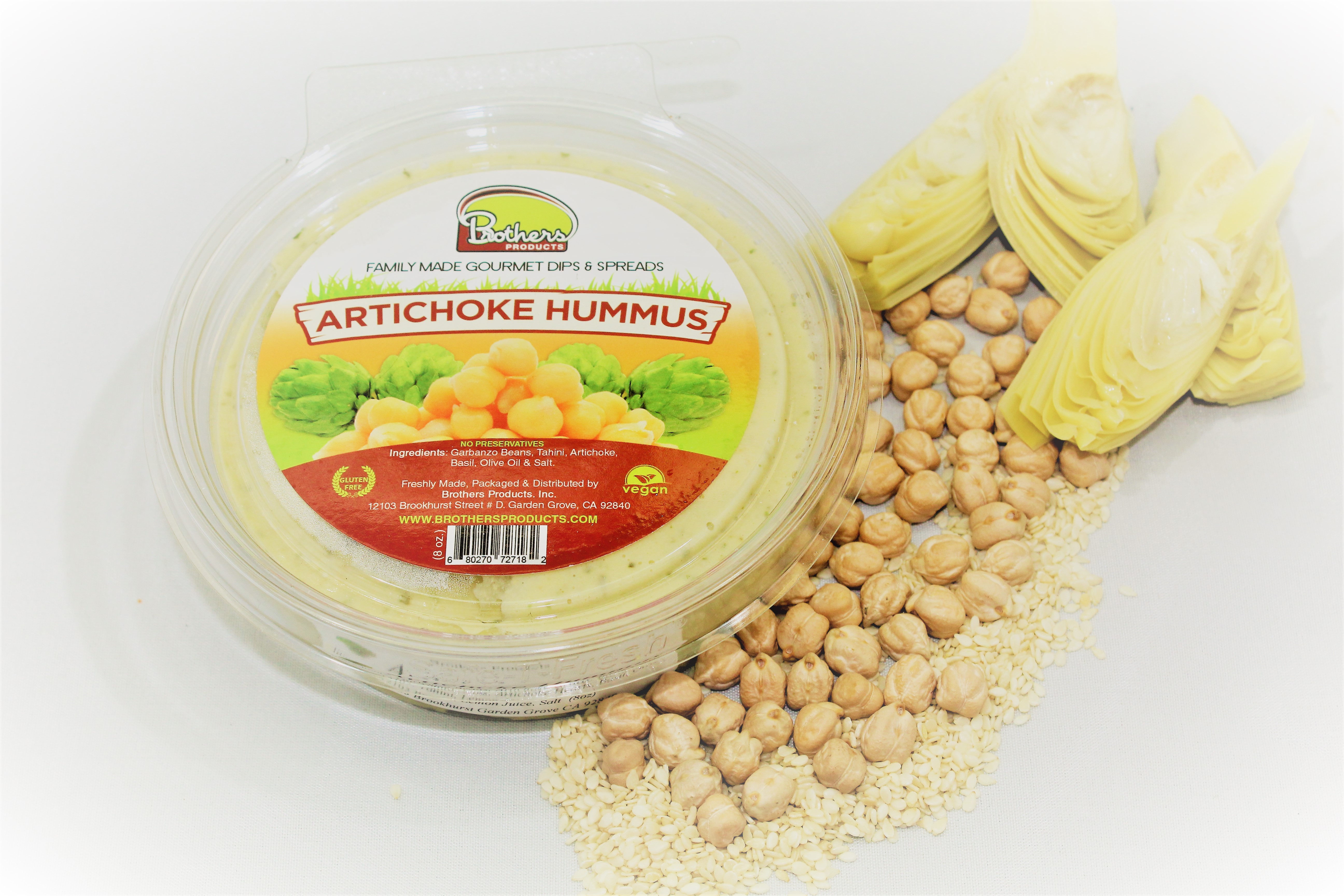 Order Artichoke Hummus food online from Brothers Juicery store, Garden Grove on bringmethat.com