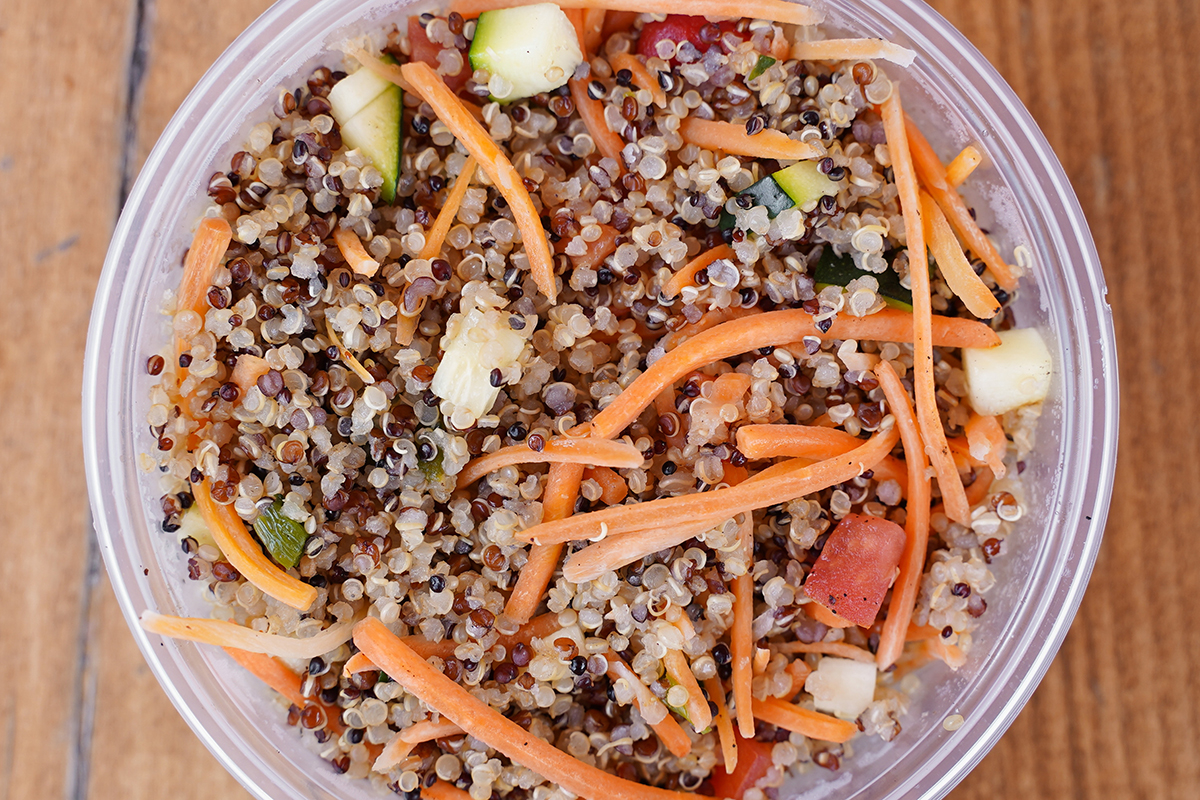 Order Organic Quinoa with Veggies food online from Sharky's Woodfired Mexican Grill - Newport Coast store, Newport Coast on bringmethat.com