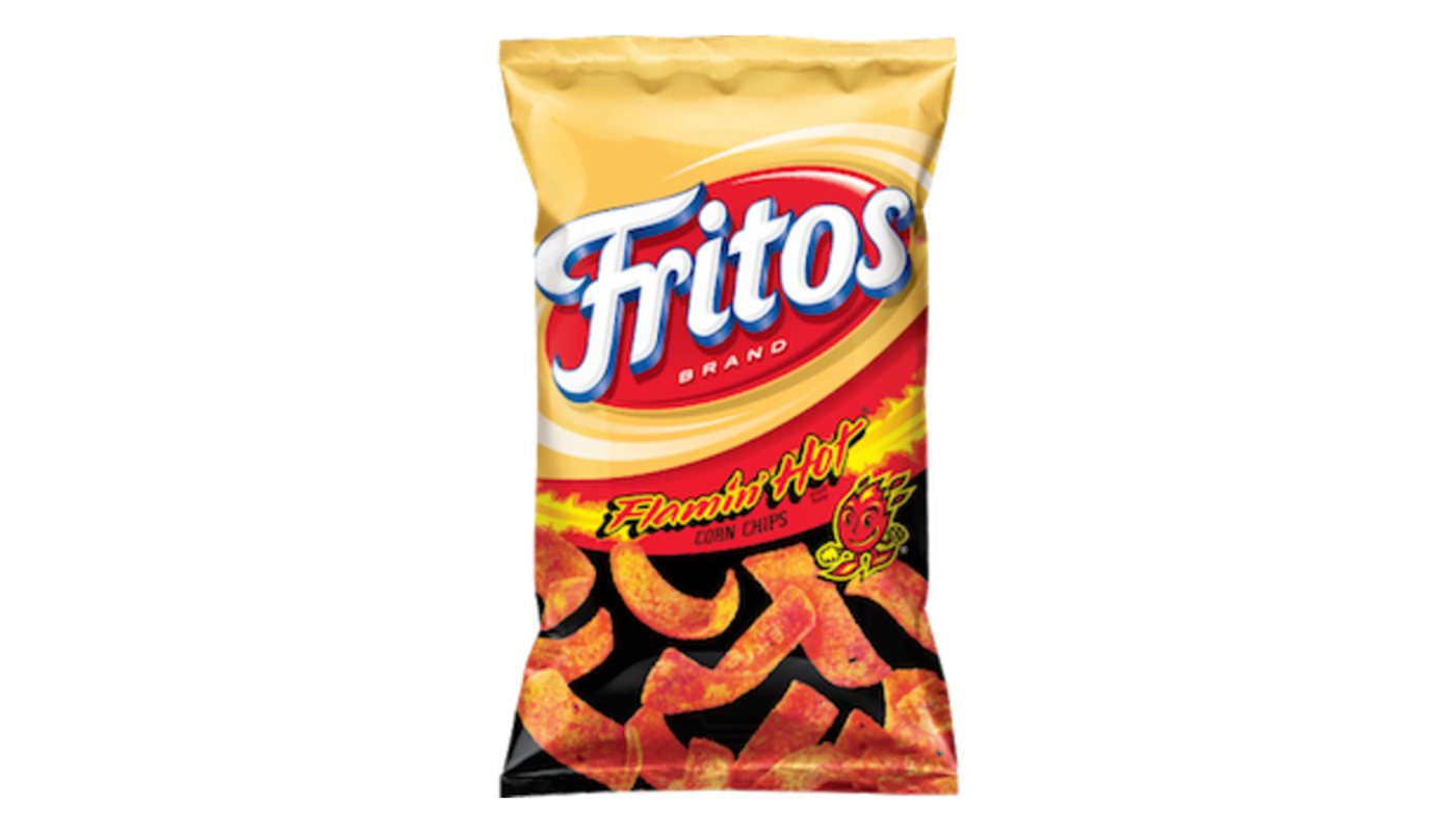 Order Fritos Flamin' Hot 3.5oz Bag food online from Golden Rule Liquor store, West Hollywood on bringmethat.com