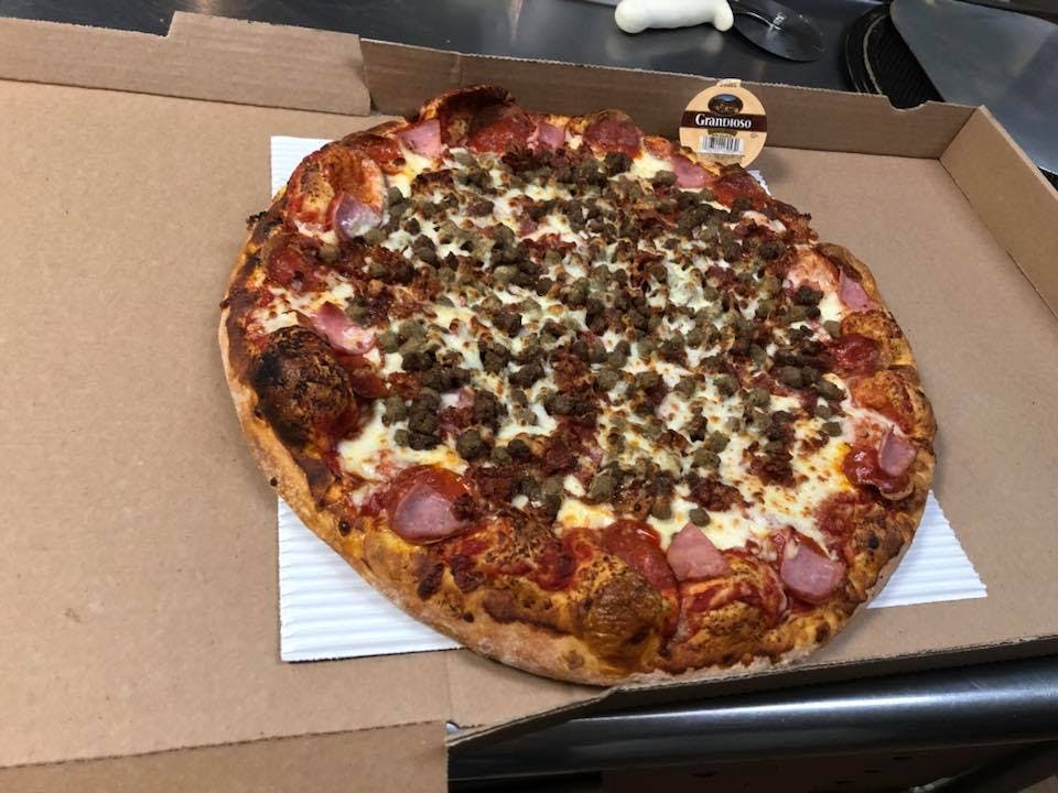 Order All Meat Pizza - Mini 7" food online from Paradise Pizza & Subs store, Findlay on bringmethat.com