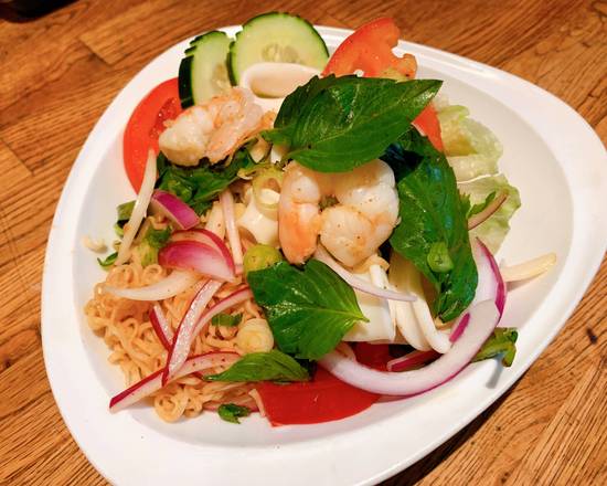 Order Yum Seafood Ramen Noodles Salad food online from Jai Dee Restaurant store, New York on bringmethat.com