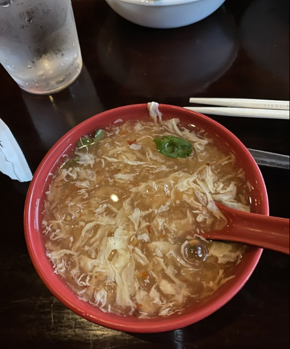 Order Spicy Egg Drop Soup food online from W Tao Sushi/Wasabi Tao store, Des Moines on bringmethat.com