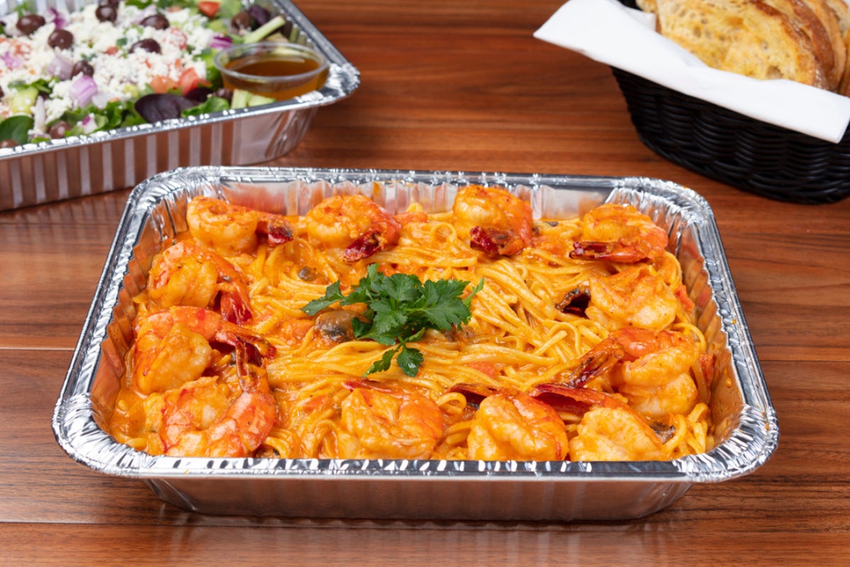Order Spicy Prawn Linguine food online from Panini Kabob Grill store, Irvine on bringmethat.com