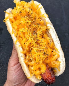 Order Mac & Cheese food online from Buldogis Gourmet Hot Dogs store, Las Vegas on bringmethat.com