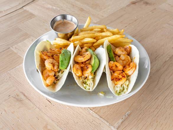 Order *Shrimp Tacos food online from Charley's Ocean Grill store, Long Branch on bringmethat.com