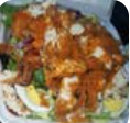 Order Garden Salad with Fried Buffalo Chicken food online from Purple Pizza & Grill store, Ewing on bringmethat.com