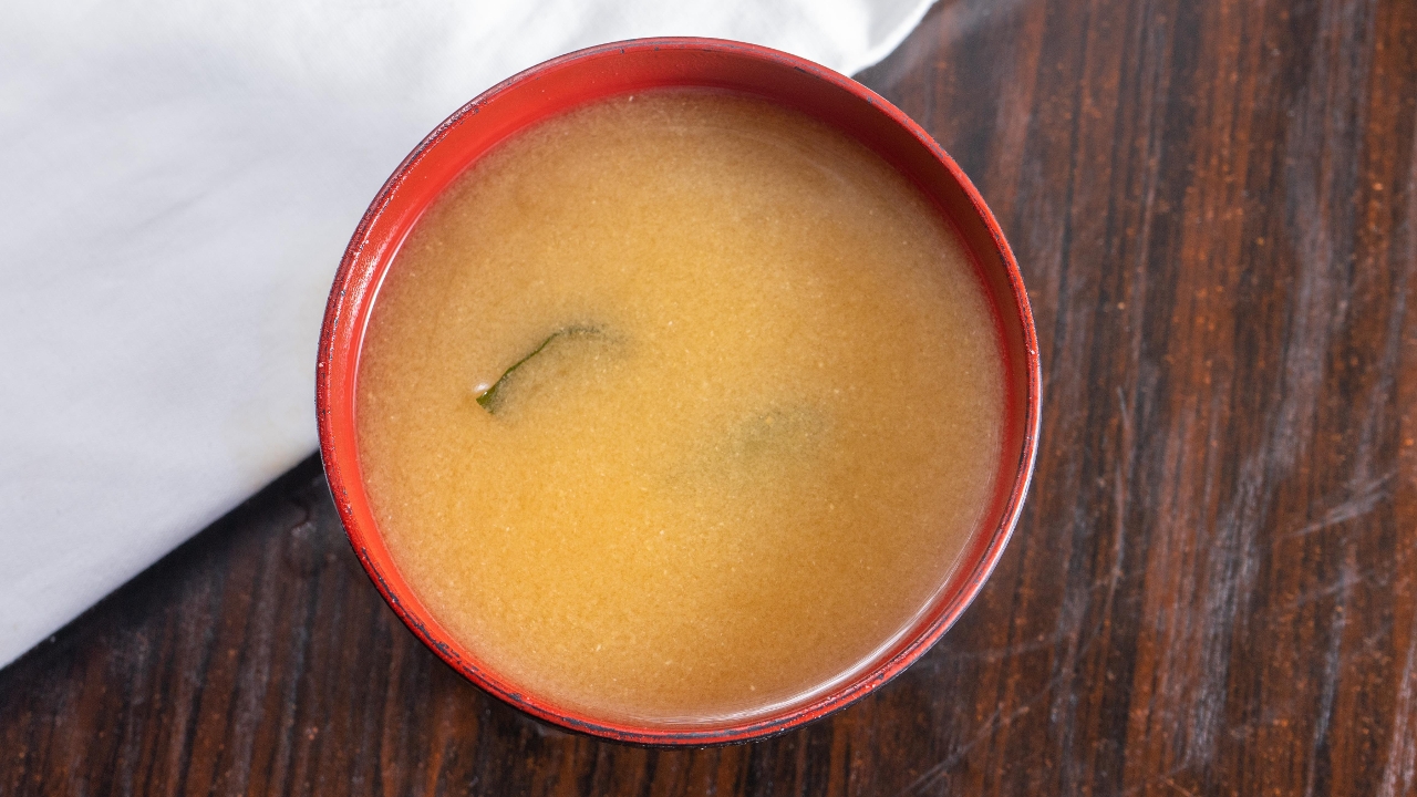 Order Miso Soup food online from Sushi Plus store, Redwood City on bringmethat.com