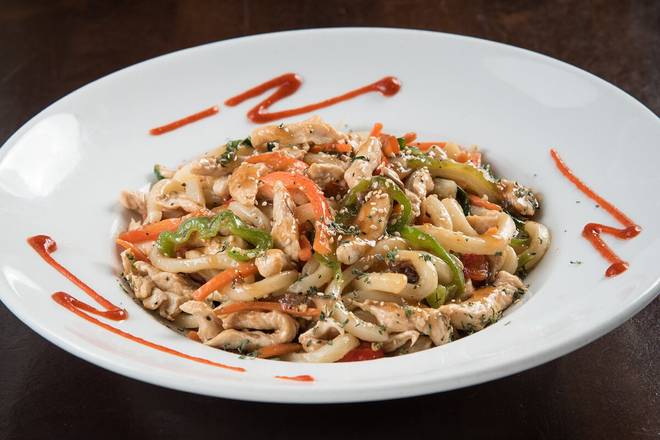 Order SPICY CHICKEN TERIYAKI UDON food online from RA Sushi store, Leawood on bringmethat.com