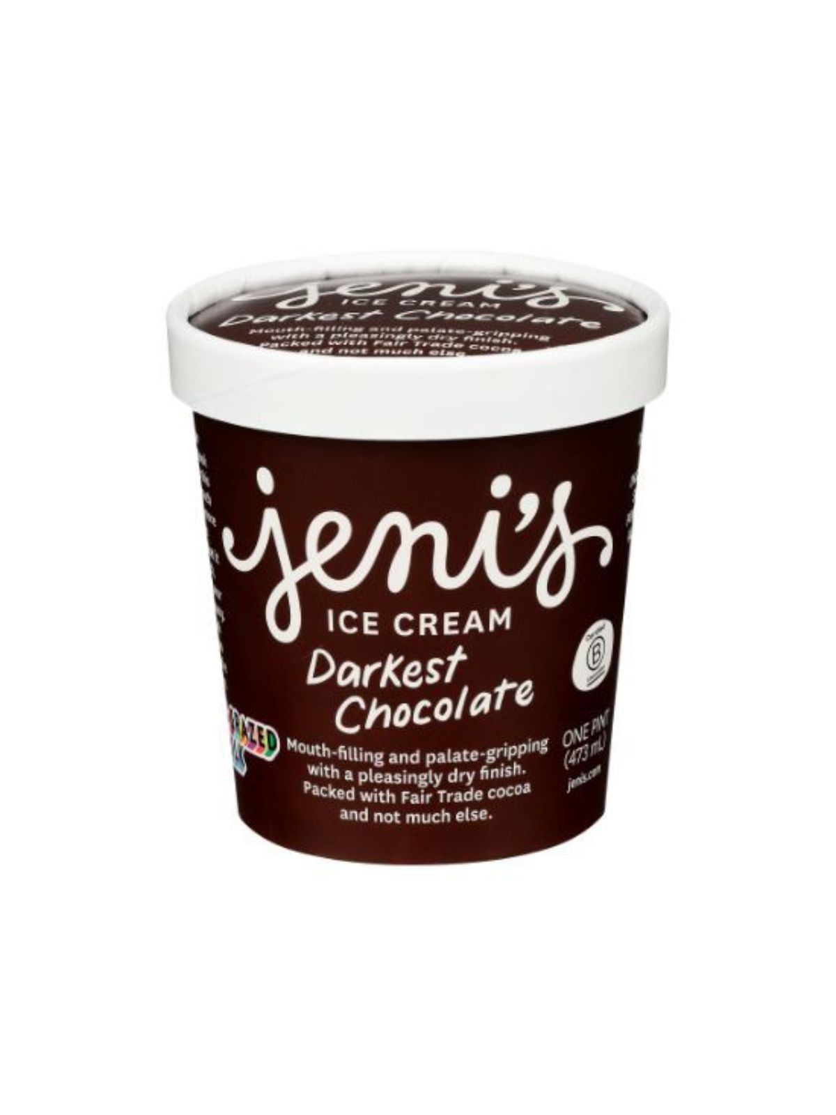 Order Jeni's Darkest Chocolate Ice Cream (1 Pint) food online from Stock-Up Mart store, Marietta on bringmethat.com
