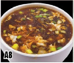Order A8. Hot & Sour Soup food online from Zen Noodles store, Naperville on bringmethat.com