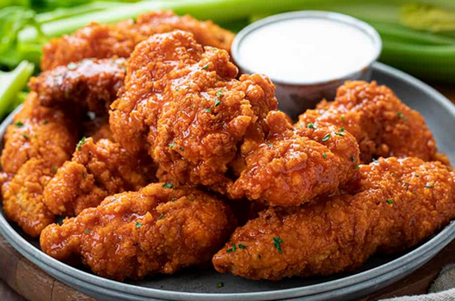 Order Buffalo Chicken Fingers w/Fries - Appetizer food online from Brother Bruno Pizza store, Washingtonville on bringmethat.com