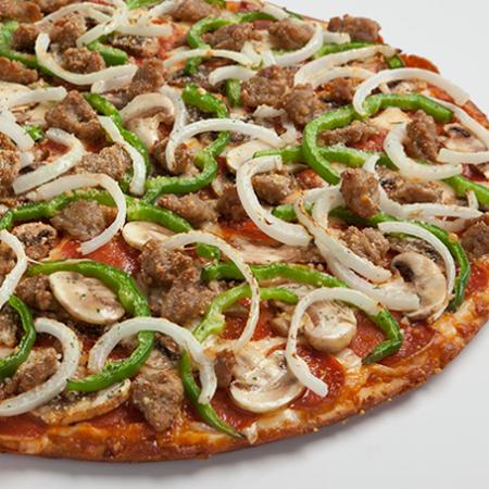 Order The Works Pizza food online from Donatos Pizza store, Erie on bringmethat.com