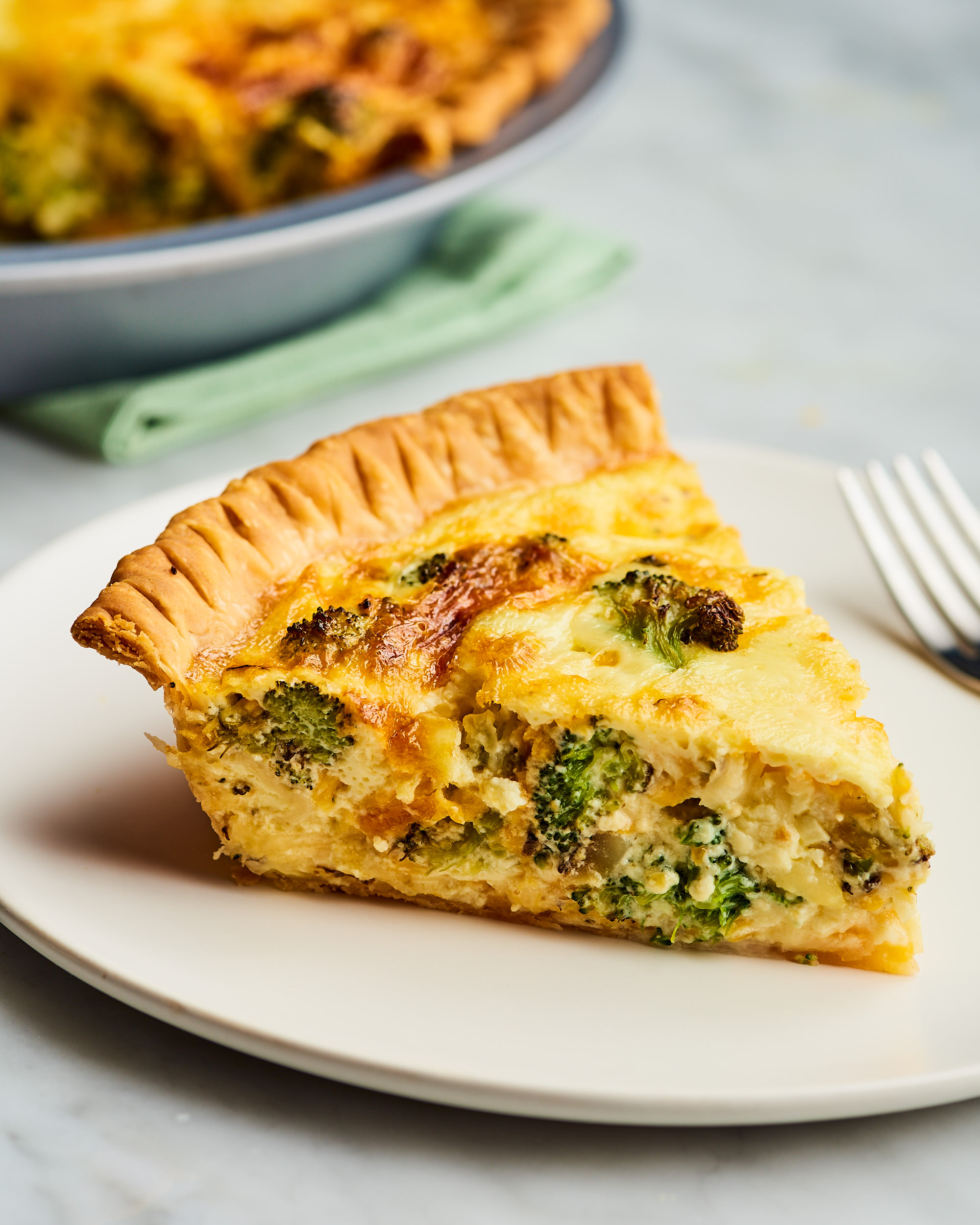 Order Broccoli Cheddar Quiche food online from Caffe Bene store, Jackson Heights on bringmethat.com