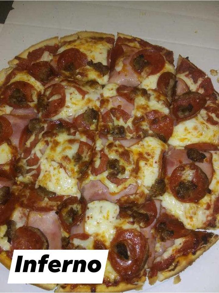 Order The Inferno Pizza - Medium 12" food online from Luconi's Pizza store, Bradley on bringmethat.com