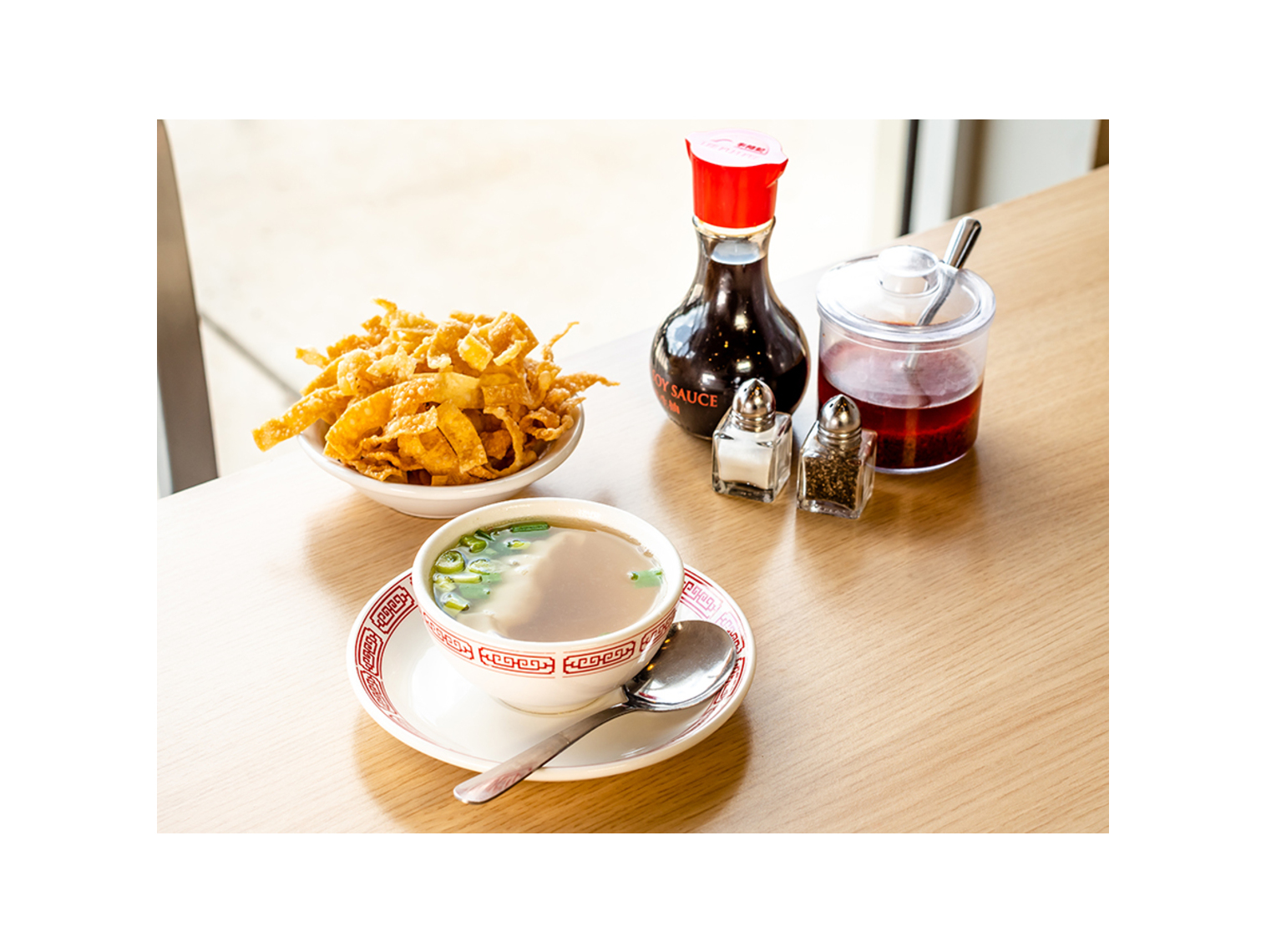 Order Wonton Soup food online from Happy Dragon store, New Braunfels on bringmethat.com