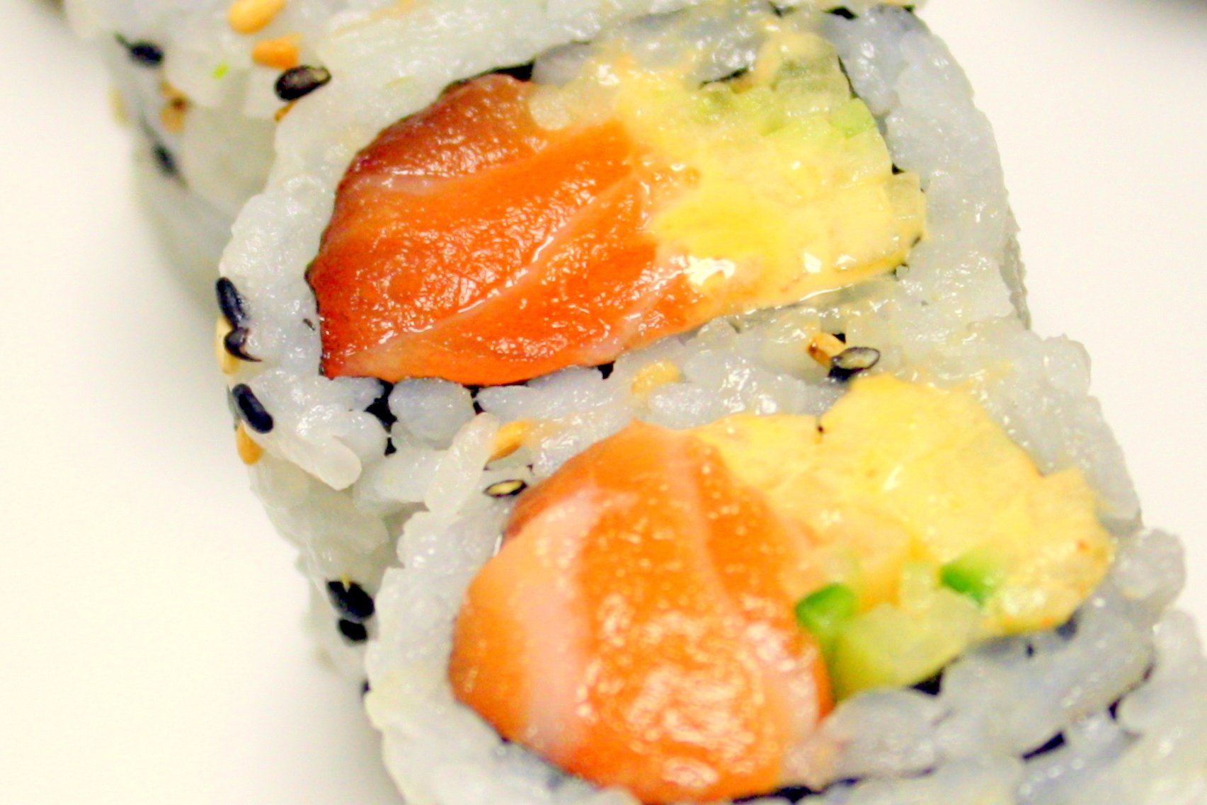 Order Spicy Salmon Handroll food online from Ginger Exchange store, Watertown on bringmethat.com
