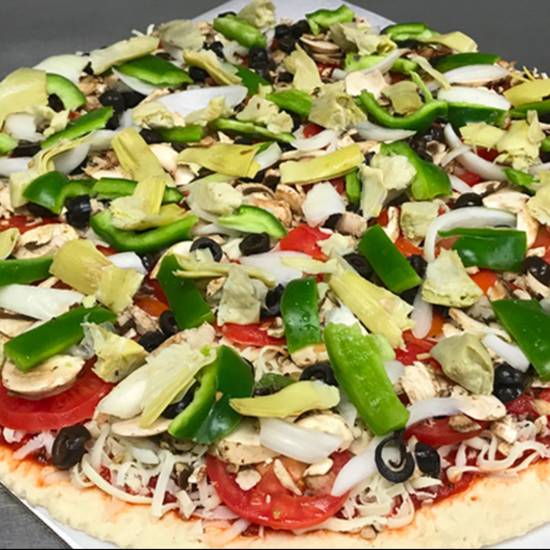 Order Veggie Pizza food online from Valentino Gourmet store, Camarillo on bringmethat.com