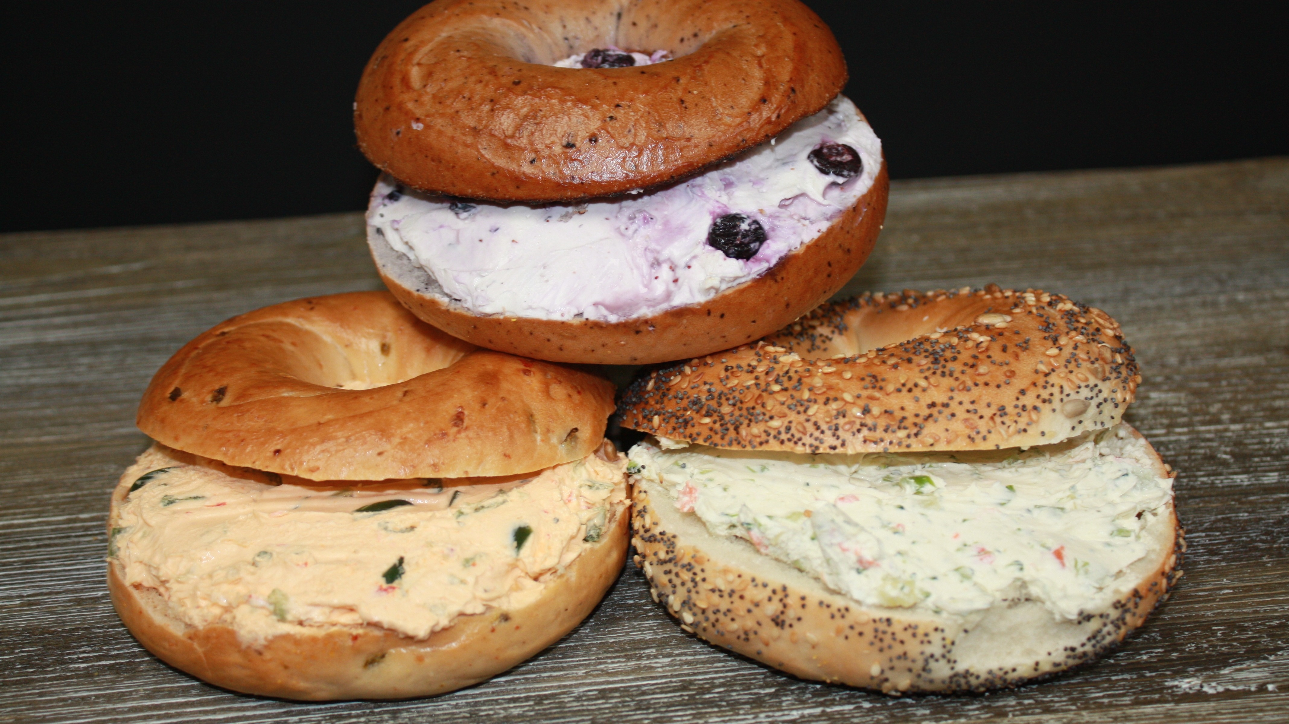 Order Bagel with Flavored Cream Cheese food online from Bagel Street Cafe Danville store, Danville on bringmethat.com