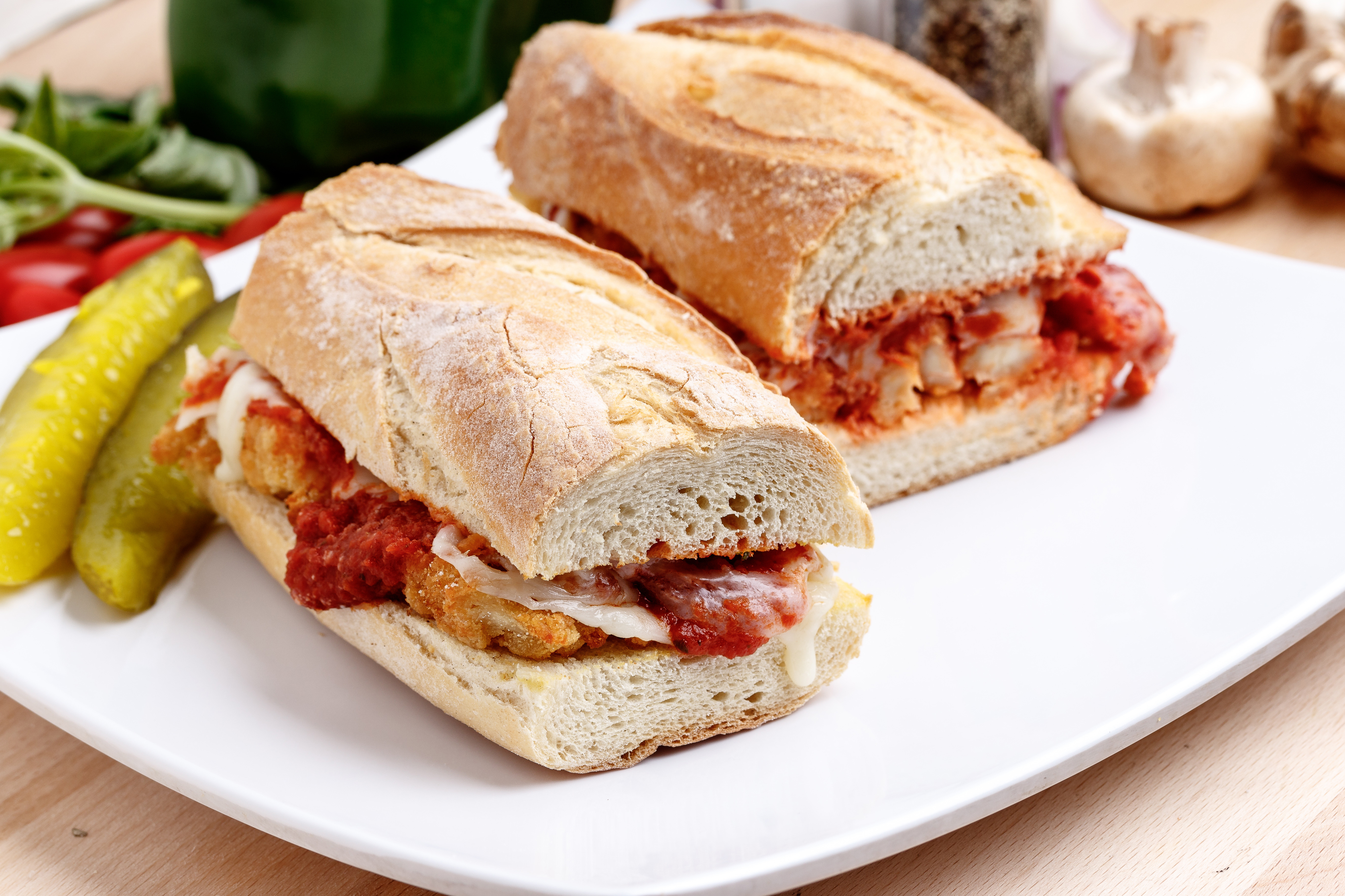 Order Chicken Parmesan Sandwich food online from Pizza Lounge store, Pasadena on bringmethat.com