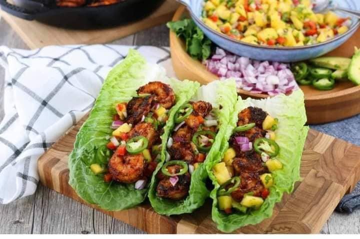 Order Lettuce Wrapped Tacos with Meat food online from El Taco Chico store, Oak Park on bringmethat.com