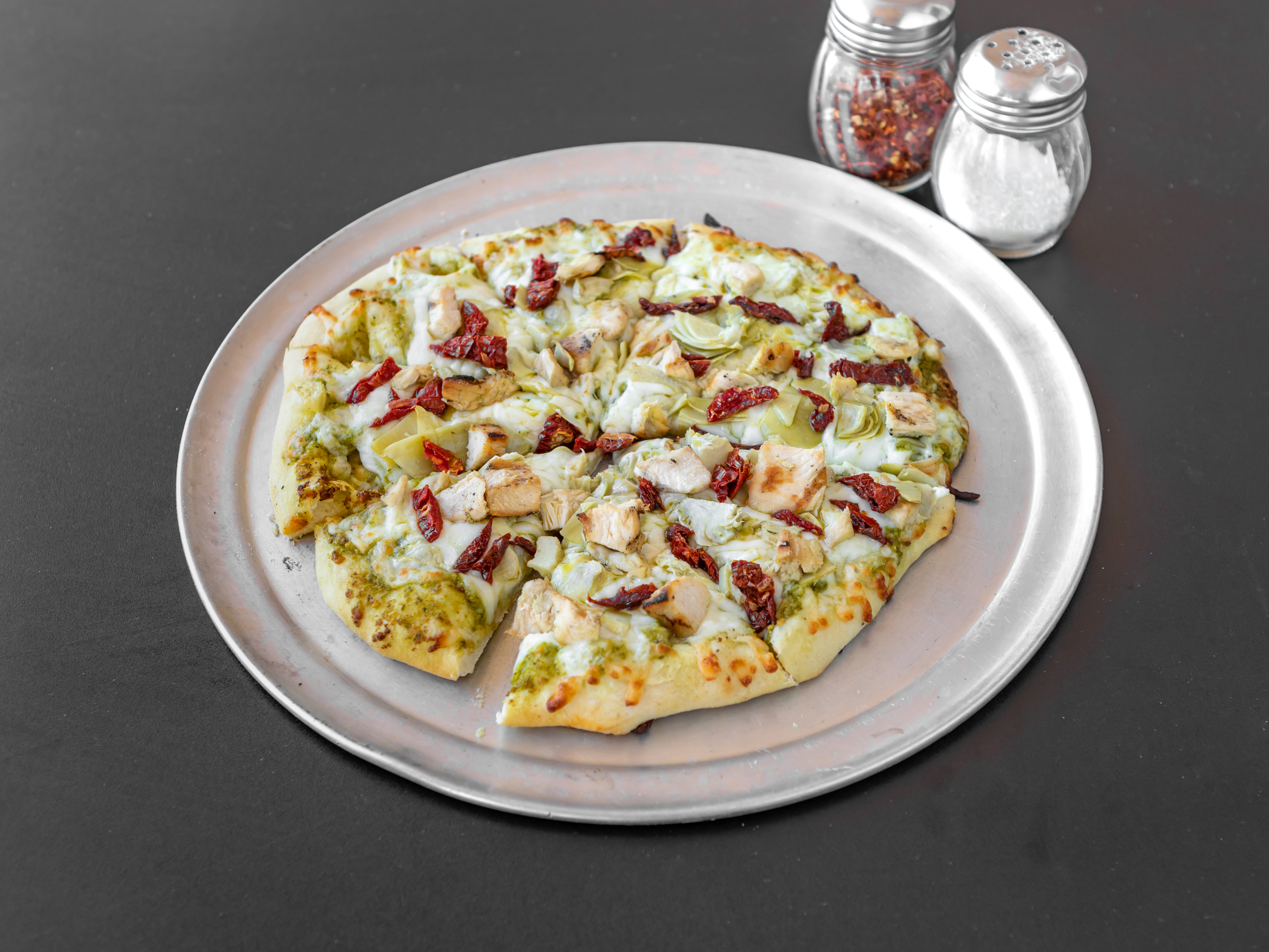 Order Chicken Pesto Pizza  food online from The Hopper store, Albuquerque on bringmethat.com