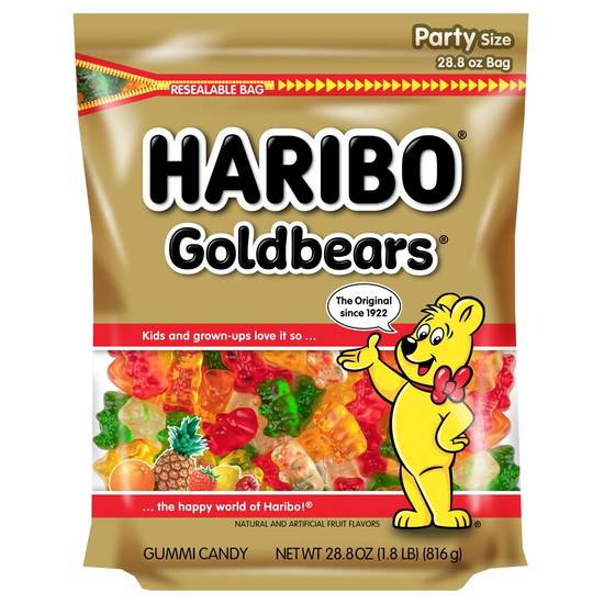 Order Haribo Goldbears Original Gummi Candy, Party Size Bag, 28.8 OZ food online from CVS store, LA QUINTA on bringmethat.com