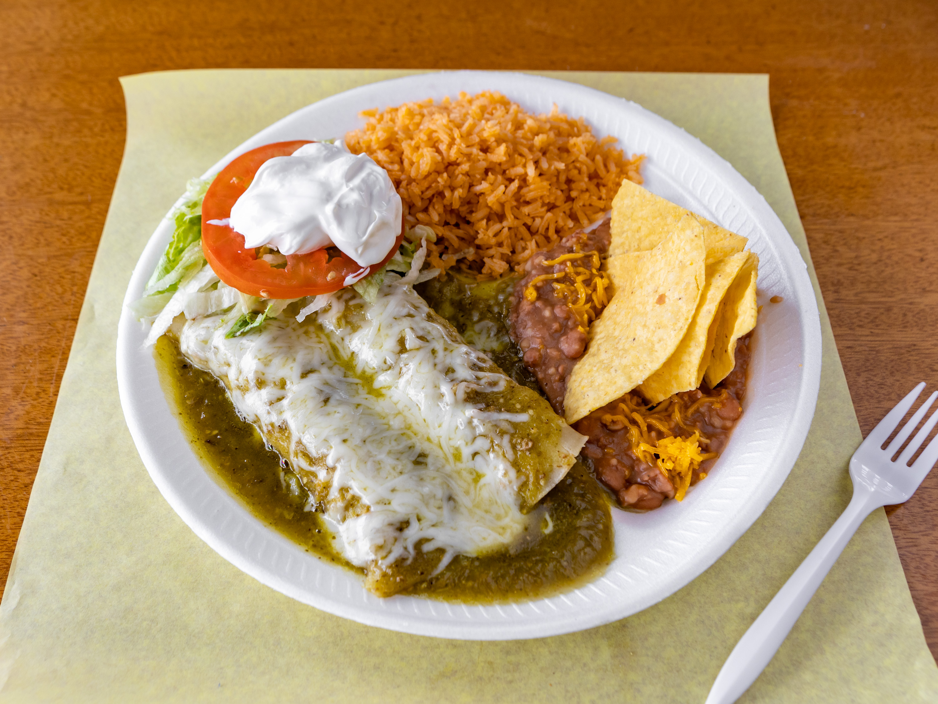 Order Enchilada Plate food online from Pepe's Tacos store, Las Vegas on bringmethat.com