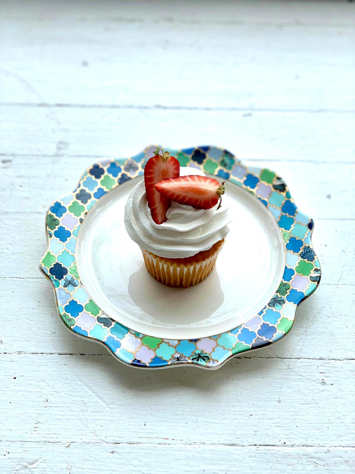 Order Strawberry Short Cupcake (homemade) food online from Mumu's store, Troy on bringmethat.com