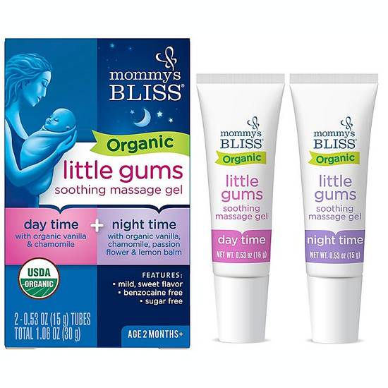 Order Mommy's Bliss® 2-Count Daytime and Nighttime Organic Little Gums Soothing Massage Gel food online from Bed Bath & Beyond store, Daly City on bringmethat.com