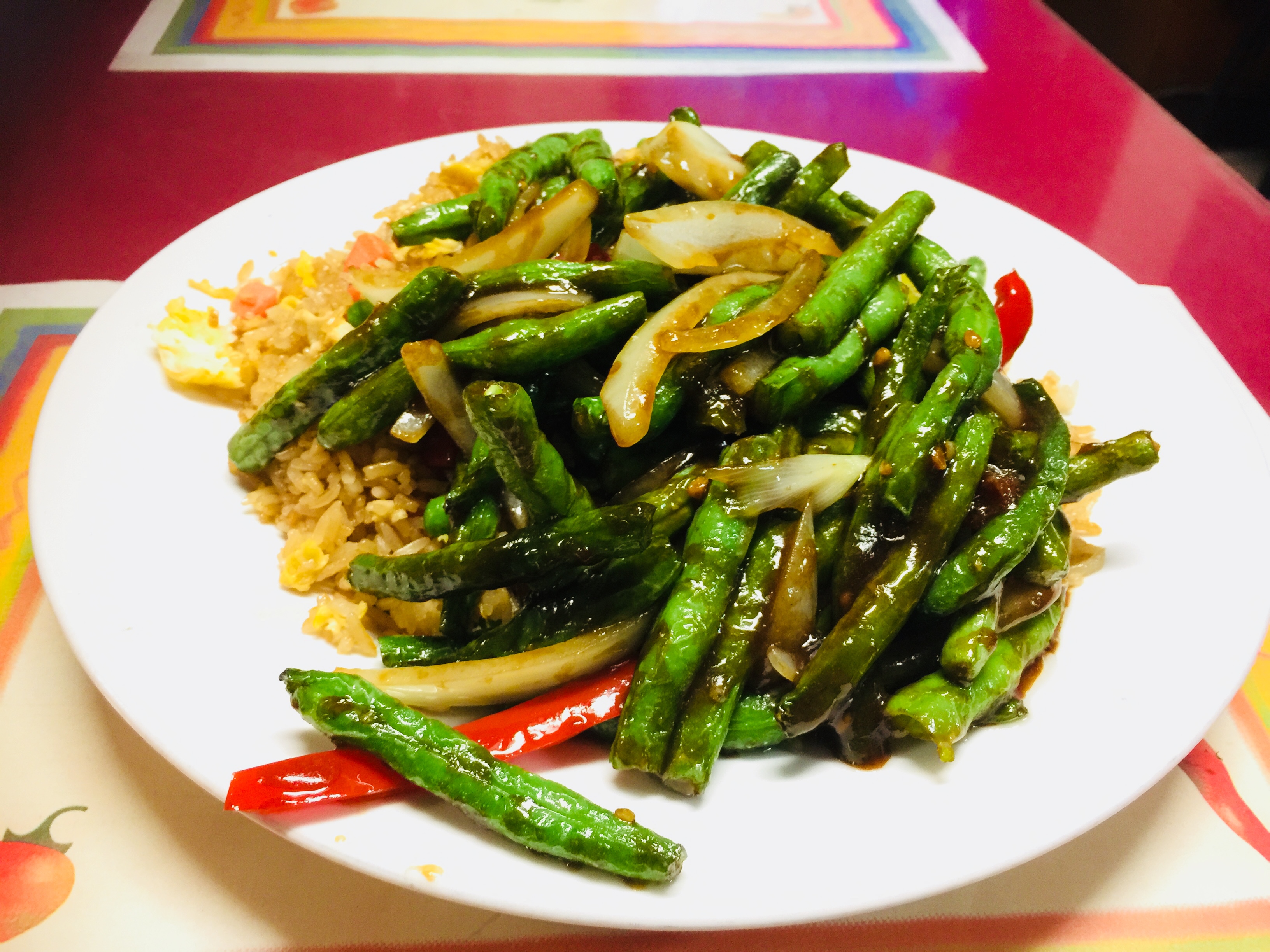 Order Sauteed String Bean Lunch Plate food online from Golden Kim Tar store, San Francisco on bringmethat.com