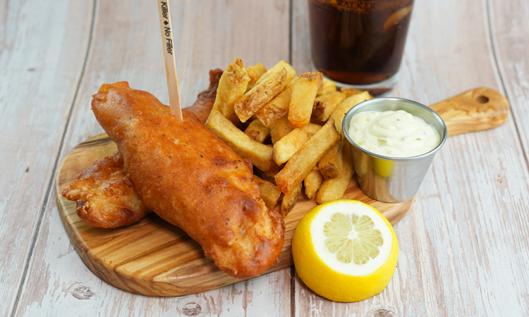 Order Beer Battered Fish & Chips food online from Aces & Ales store, Las Vegas on bringmethat.com