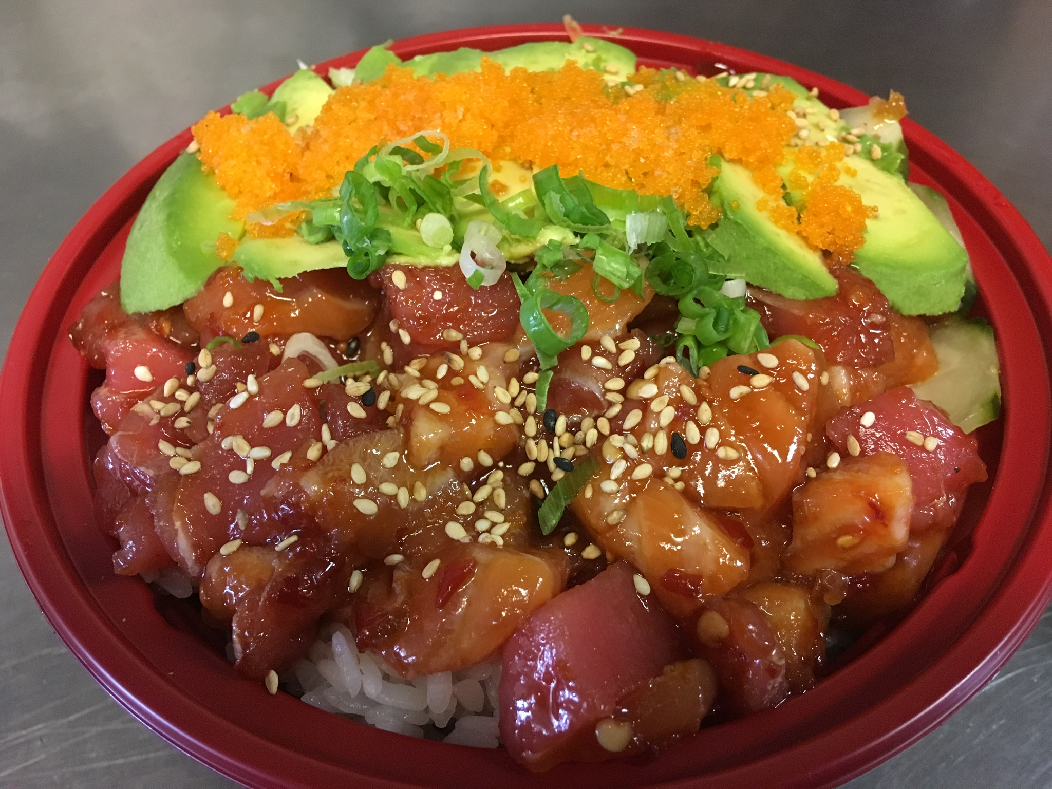 Order Poki Bowl food online from Roll Star Sushi store, Anaheim on bringmethat.com