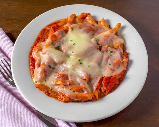 Order Baked Ziti Parmigiana food online from Café Amici store, Selden on bringmethat.com