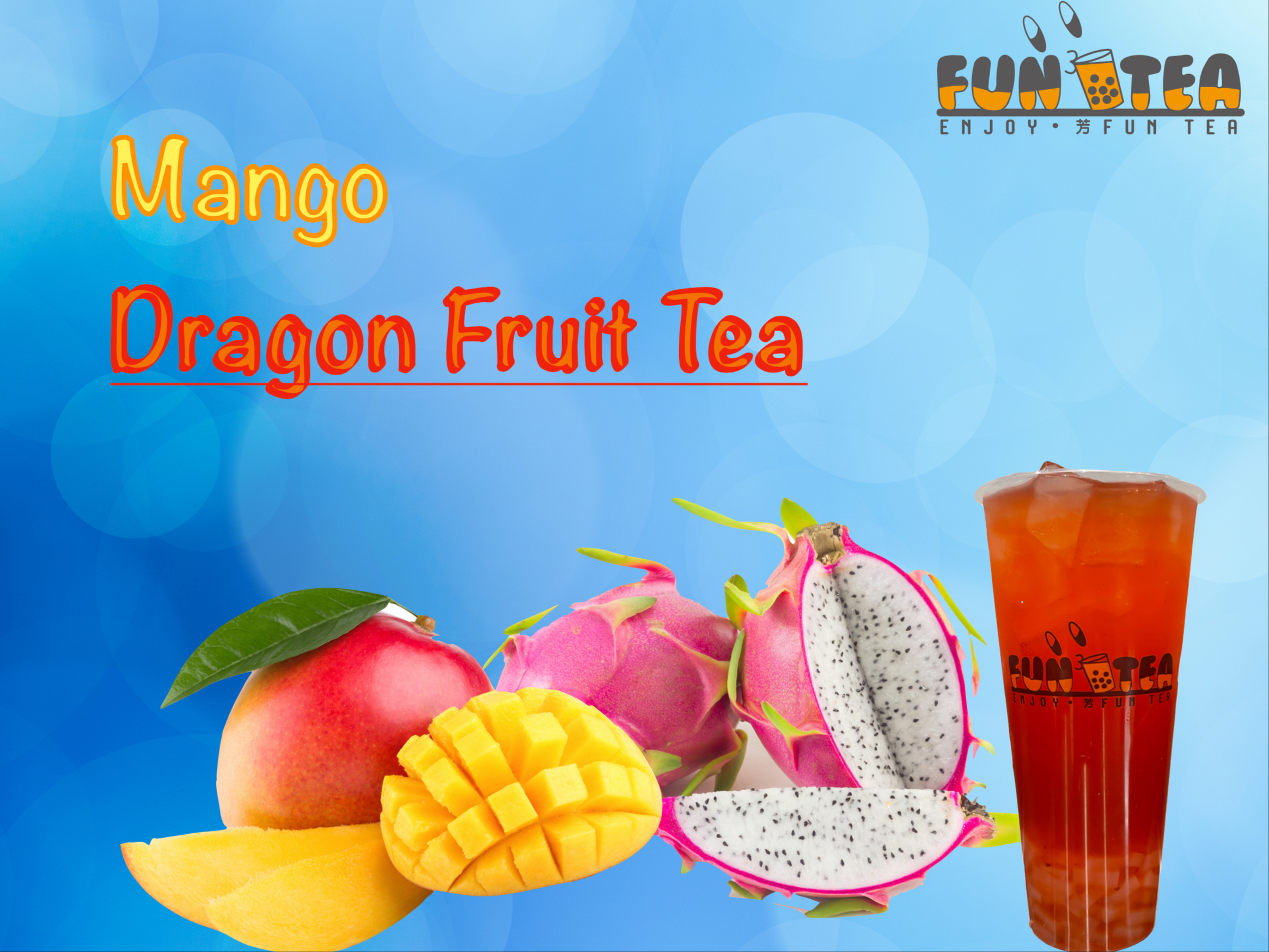 Order Mango Drango Fruit Tea food online from Funtea store, Louisville on bringmethat.com