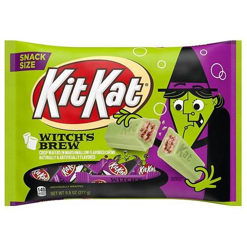 Order Kit Kat Witch's Brew, Snack Size Wafer Candy, Individually Wrapped,Halloween, Small Bag Marshmallow Flavored Creme Coated - 9.8 oz food online from Walgreens store, San Marcos on bringmethat.com