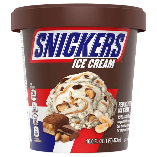 Order Snickers Ice Cream Pint 16oz food online from Casey store, Terre Haute on bringmethat.com